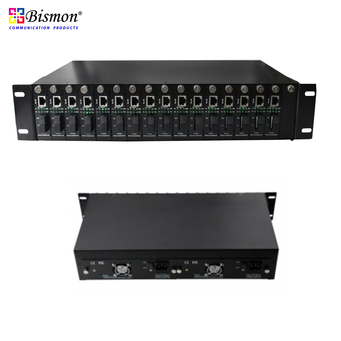 16-Slot-19-Rack-Chassis-Media-Converter-Double-Power-Supply-for-card